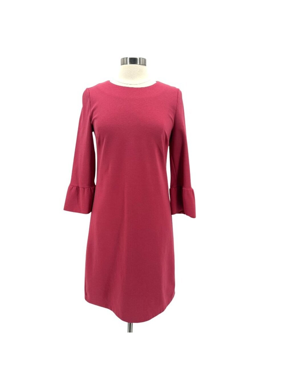Boden Womens 8 Dress Lavinia Ponte Dress Pink Bell Sleeve Knee Length Party